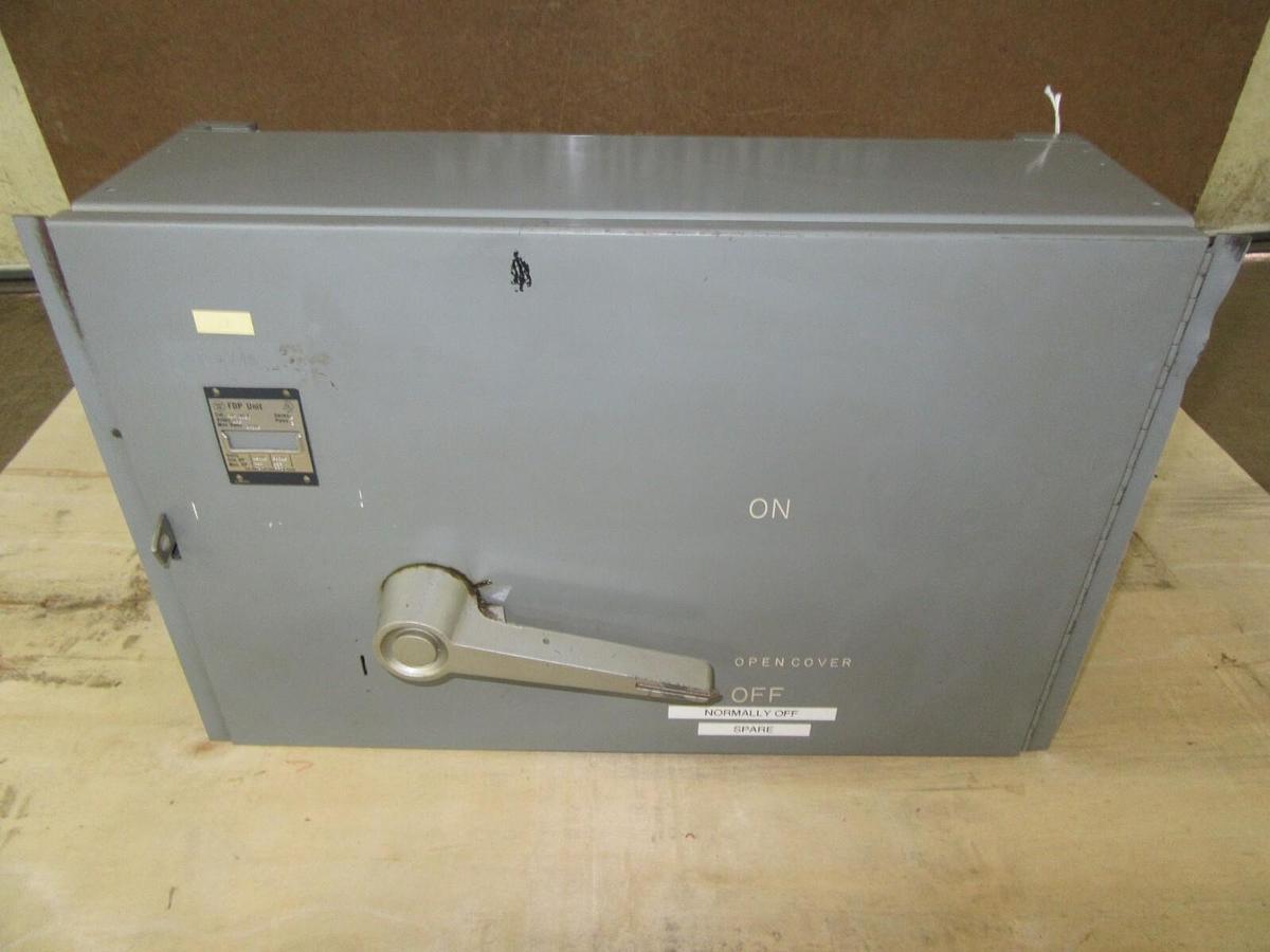 Used WETINGHOUSE FUSE PANELBOARD SWITCH FDP-365R 400 AMP 600 VAC 350 HP 3-POLE