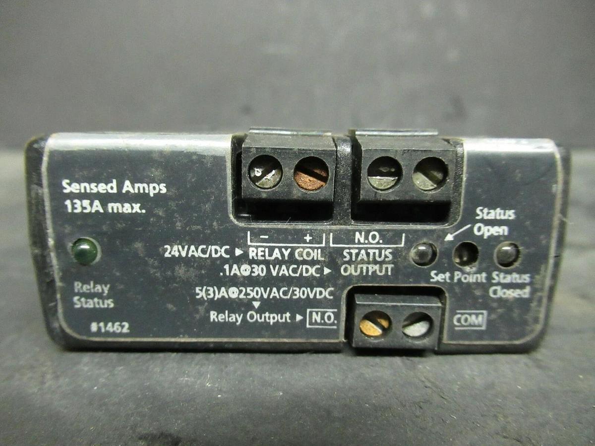 Used VERIS CURRENT SENSOR HAWKEYE 735 135 AMP INPUT: 24 VAC OUTPUT: 250 VAC