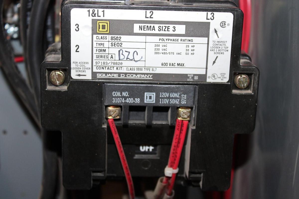 Used SQUARE D MCC STARTER BUCKET MODEL 5 45" SIZE 3 10301735-005.001 *NO DOOR*