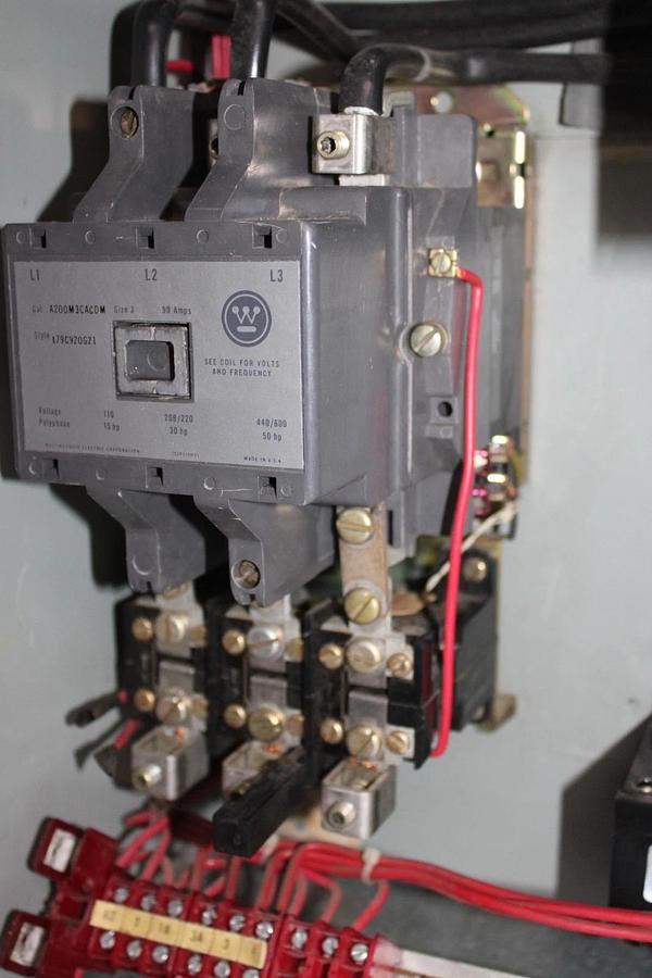 Used WESTINGHOUSE TYPE-W MCC STARTER CONTROL BUCKET 18" SIZE 3 90 AMP 600 VAC