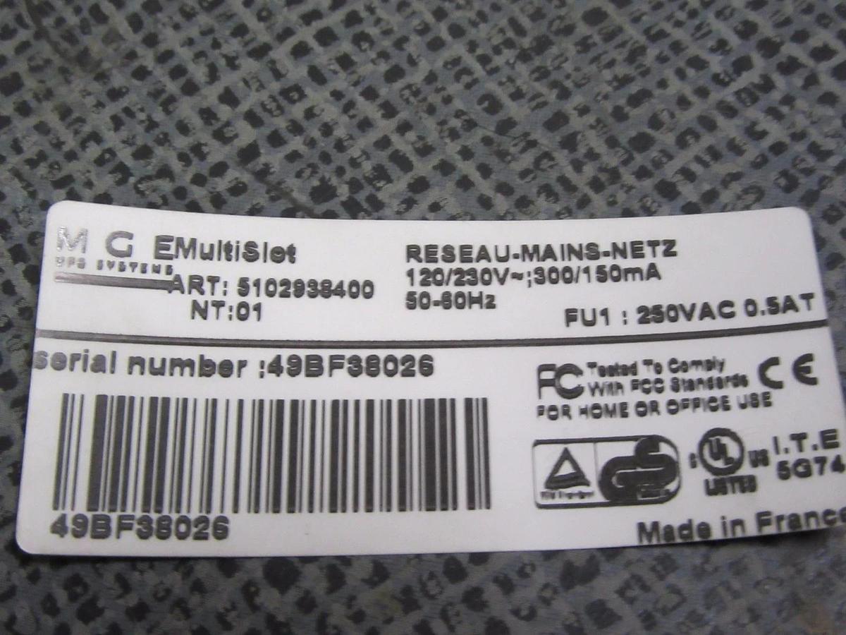 Used MGE UPS MULTISLOT REPLACEMENT CIRCUIT BOARD FOR # 5102938400 MODEL: 5102922500