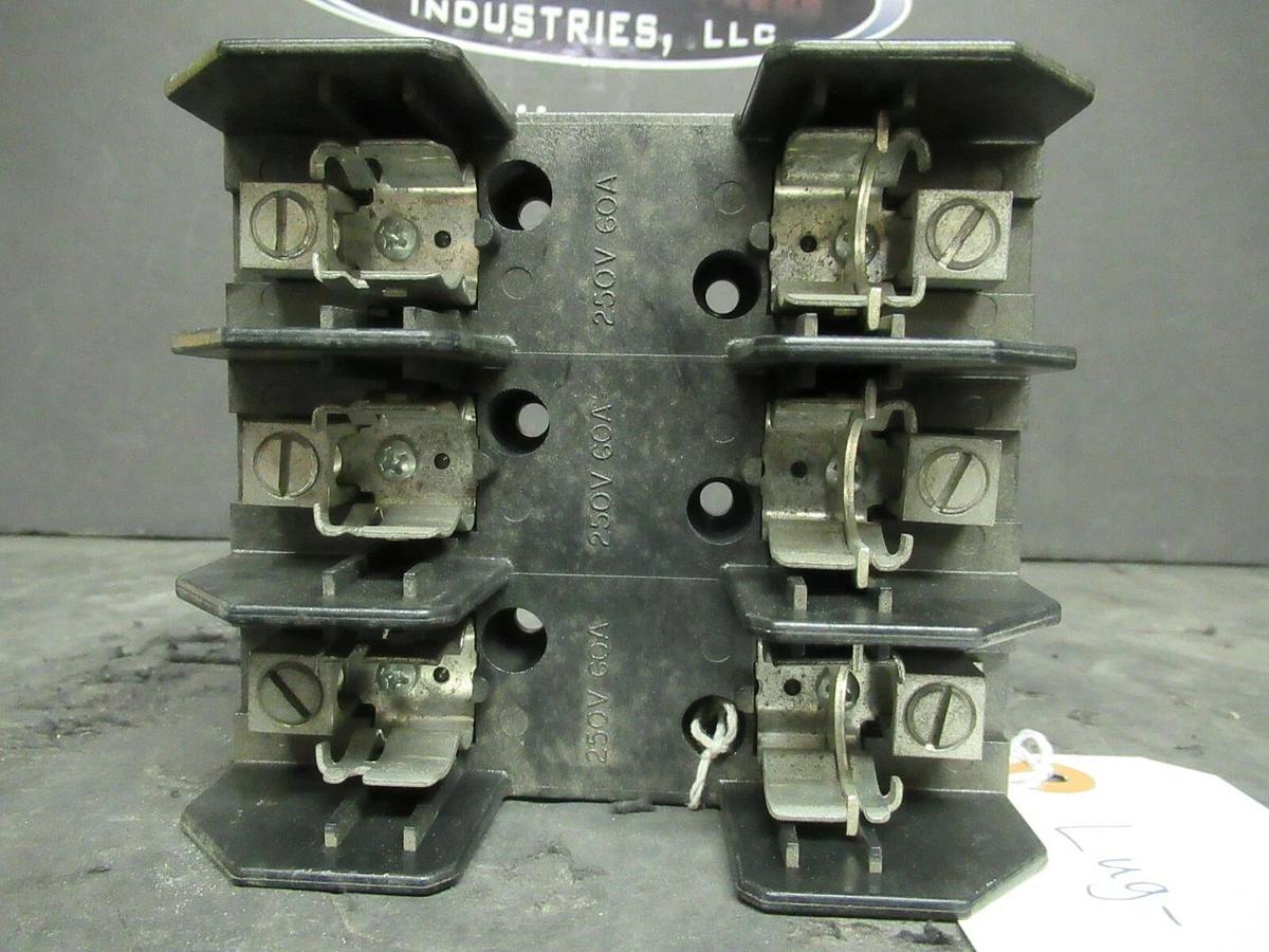 Used LITTELFUSE FUSE HOLDER LR25060-3CR FOR 60 AMP 250 V CLASS J FUSES **WARRANTY**