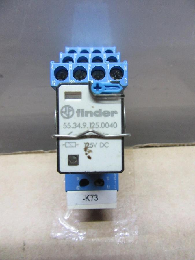 Used LOT OF 4 FINDER RELAY 55.34.9.125.0040 7 AMP 125 VDC W/ 94.04 BASE