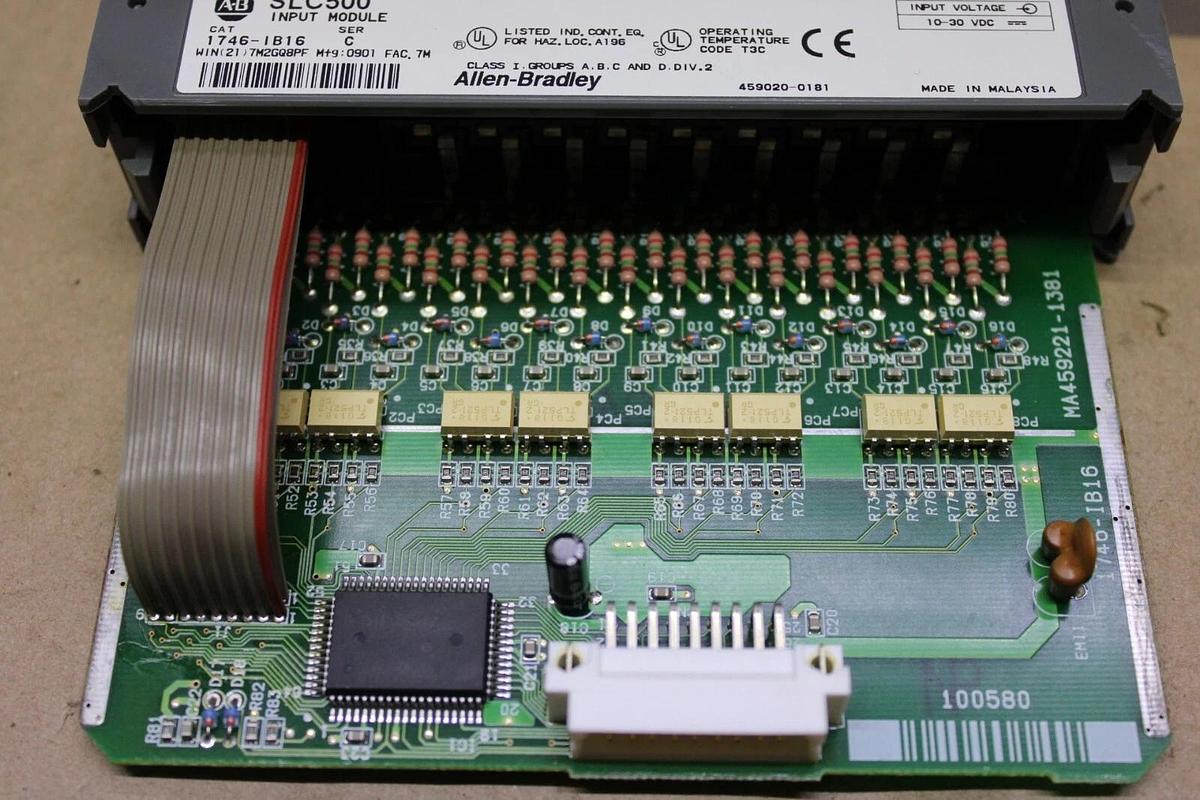 Used ALLEN BRADLEY SLC-500 INPUT MODULE 1746-IB16 SER. B 30 VDC **WARRANTY**