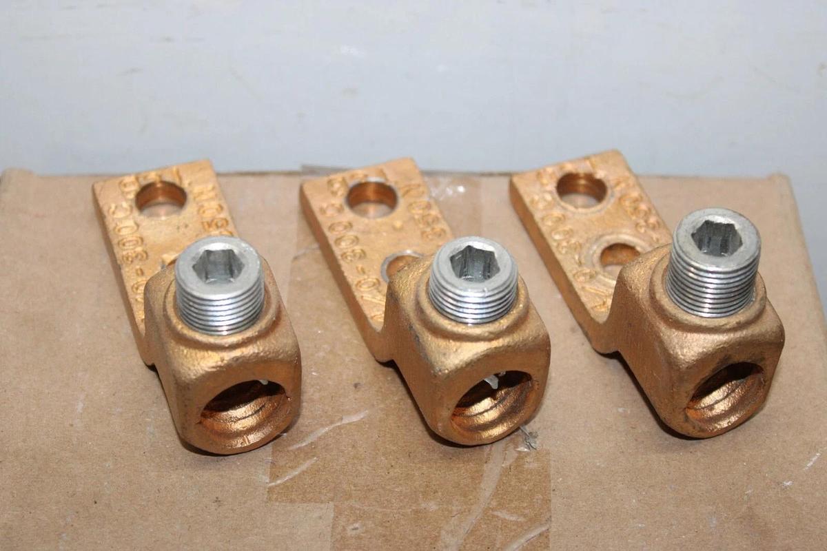 Used LOT OF 3 T&B COPPER TERMINAL LUG 4/0-300C 250-350N MCM WIRE **WARRANTY**