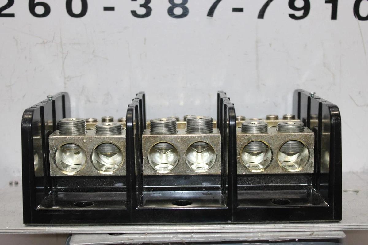 Used SQUARE D WIRE TERMINAL BLOCK 9080-LBC365208 760 AMP 600 VOLT CU WIRE ONLY