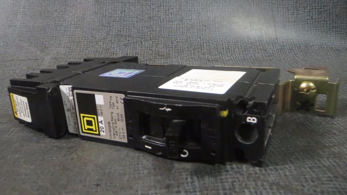 *NEW SURPLUS* SQUARE D I-LINE CIRCUIT BREAKER FH16020B 20 AMP 1-POLE 277 VAC