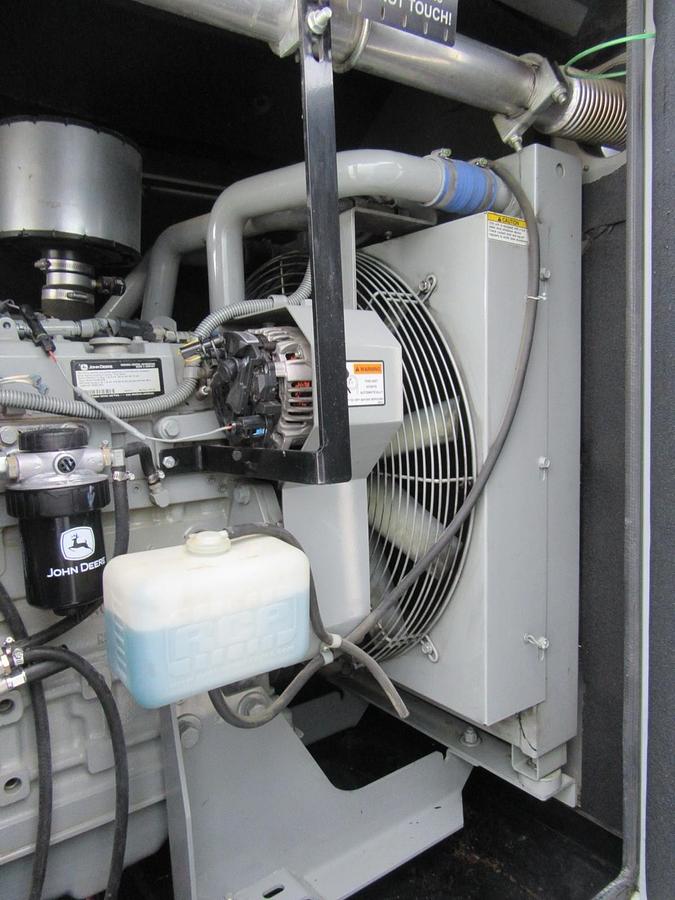 Used 50 KW DIESEL GENERATOR MTU 120/240 V JOHN DEERE SOUND ENCLOSED 338 HRS VIDEO