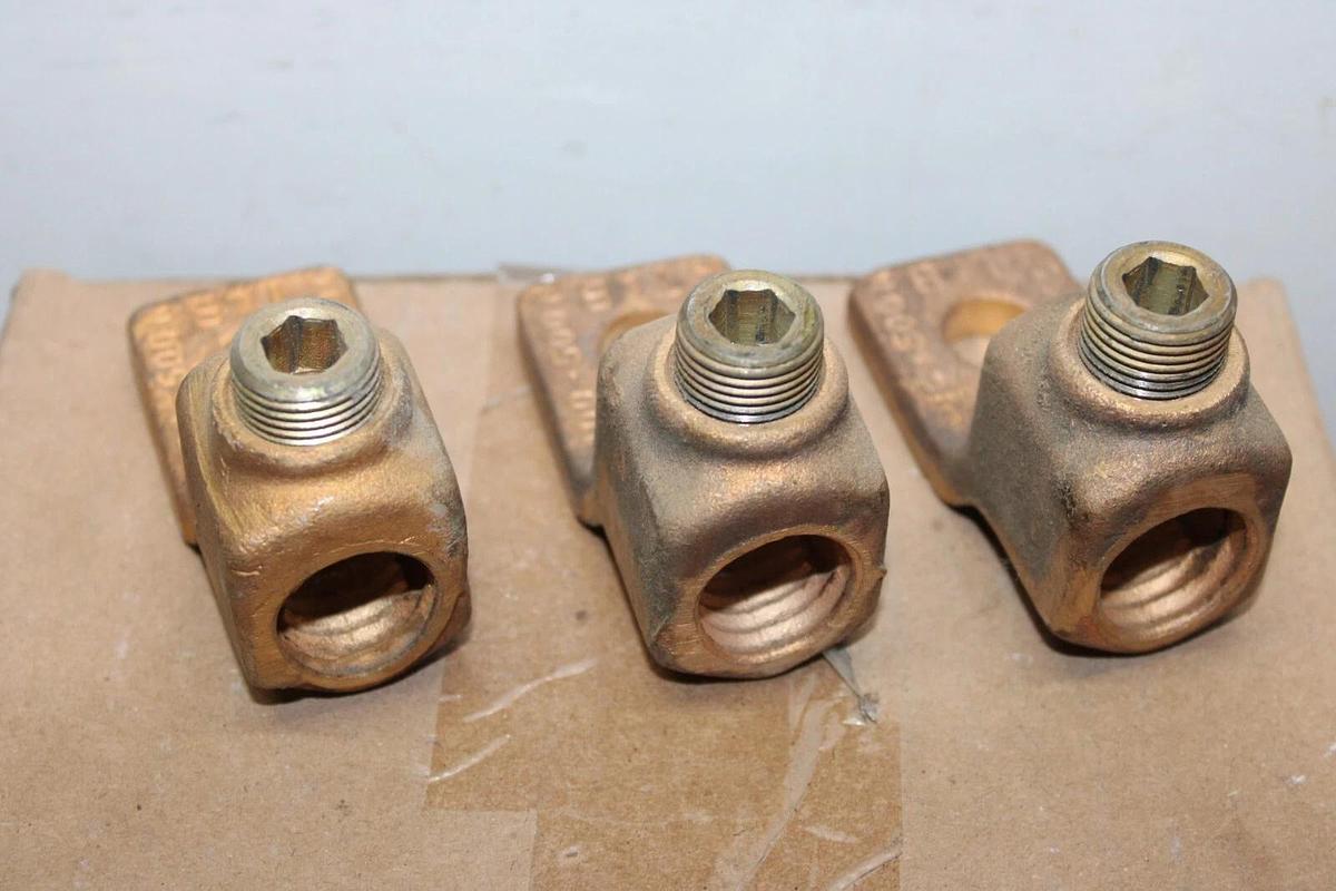 Used LOT OF 3 T&B COPPER TERMINAL LUG 300-500C 400-500N MCM WIRE **WARRANTY**