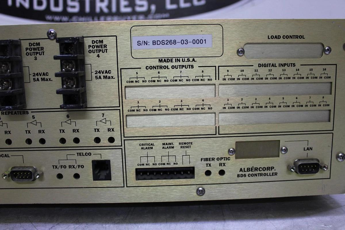Used ALBERCORP BATTERY DIAGNOSTIC SYSTEM BDS CONTROLLER 1000-268 115 VAC 5 AMP