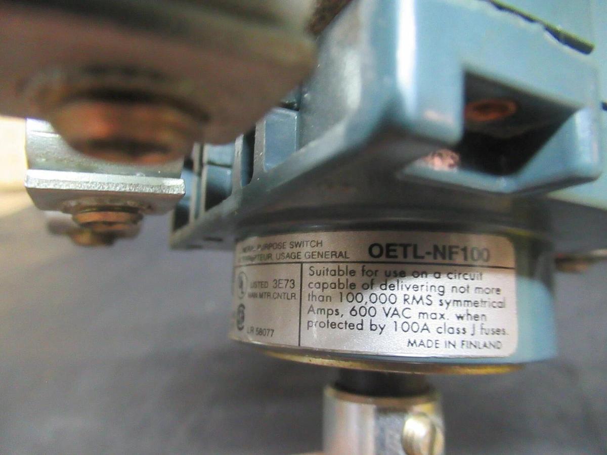 Used ABB DISCONNECT SWITCH OETL-NF100 3 PHASE 100 AMP 600 VOLT 60 HP **WARRANTY**