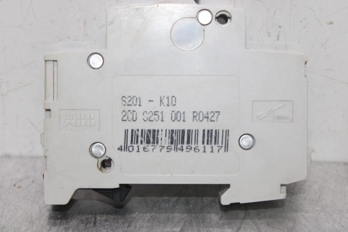 Used ABB CIRCUIT BREAKER S201-K10A 230/400 VAC SINGLE POLE **WARRANTY INCLUDED**