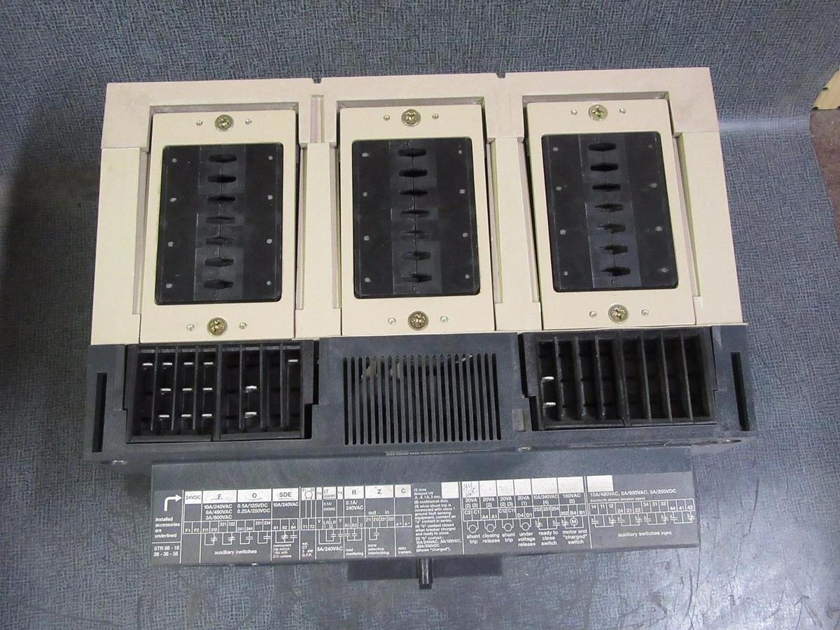 Used 800 AMP SQUARE D MP08H1 MASTERPACT BREAKER 800A 3P 600V  STR58U W/ LSI MP08HI
