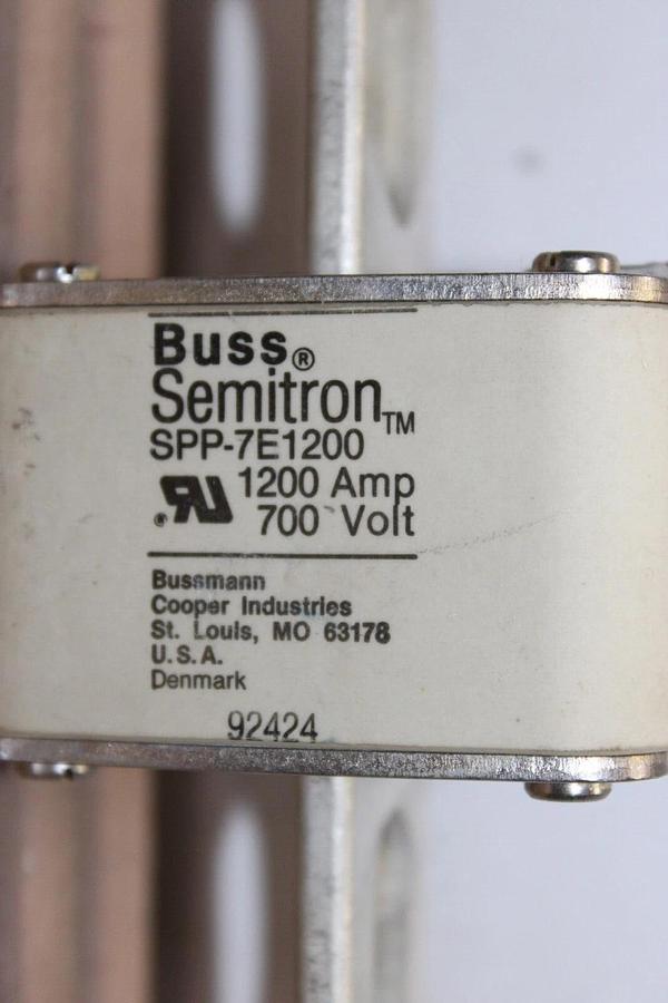 Used BUSSMANN SEMITRON FUSE SPP-7E1200 1200 AMP 700 VOLT **WARRANTY INCLUDED**