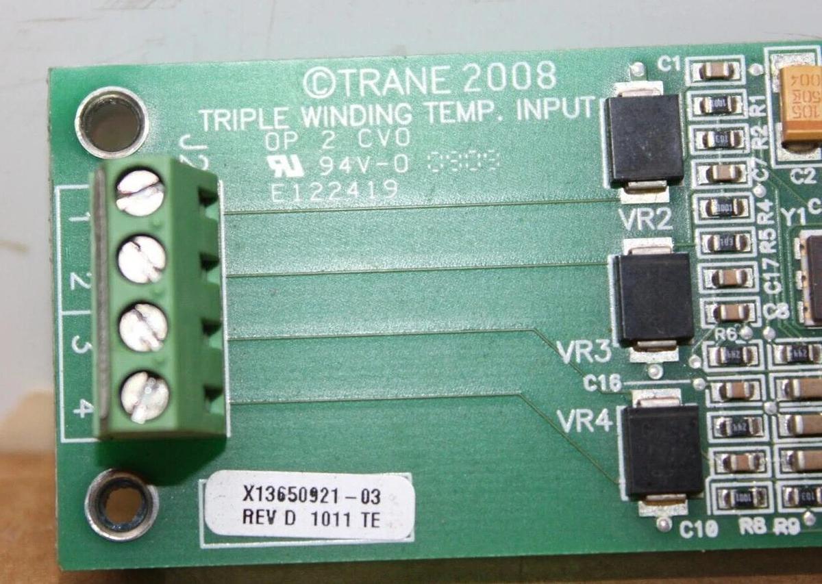 Used TRANE TRIPLE WINDING TEMPERATURE INPUT BOARD X13650921-03 REV. D *WARRANTY*