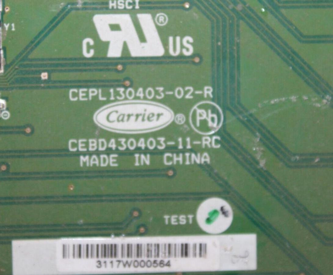 Used CARRIER HVAC PROTECTION BOARD CEPL130602-02-R CEBD430602-06-RA W/ CEPL130517-01