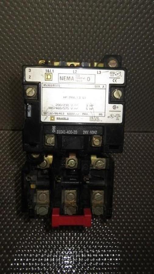 Used SQUARE D NEMA SIZE 0 STARTER CLASS 8536 TYPE SBO2S **WARRANTY INCLUDED**