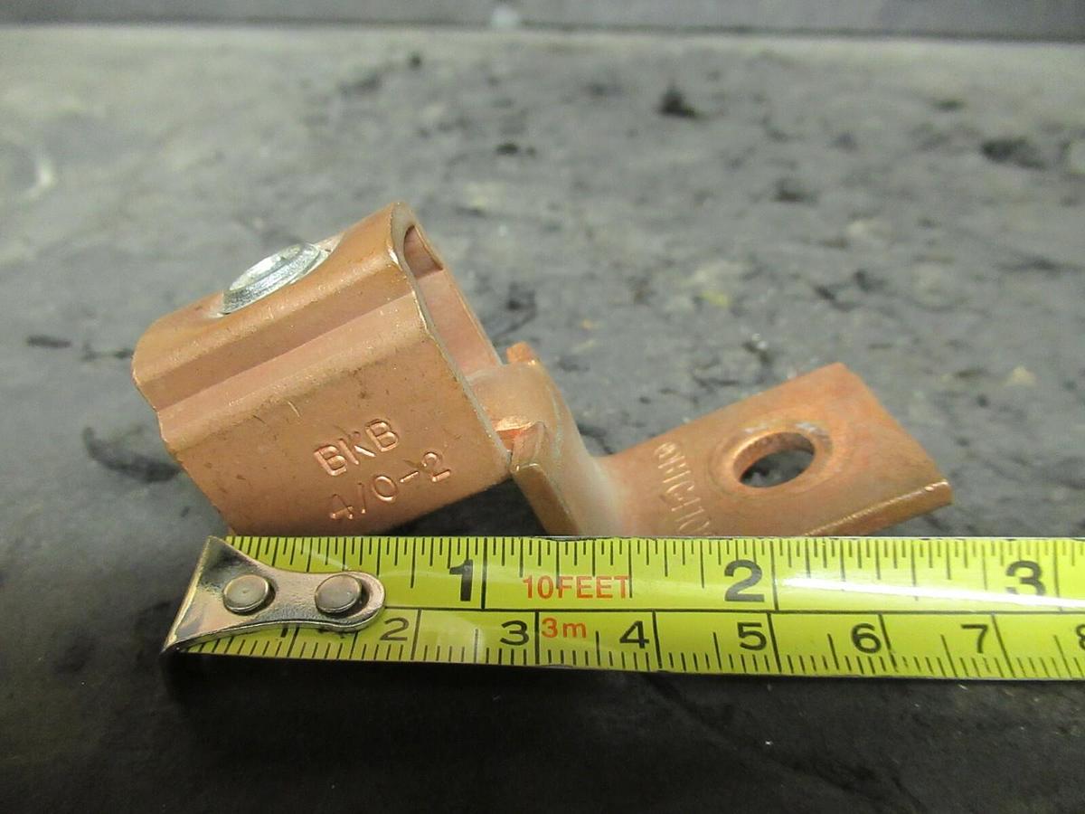Used (4 QTY) BLACKBURN BKB SINGLE BARREL CONNECTOR TERMINAL LUG SET 4/0 - #2 BTC4102