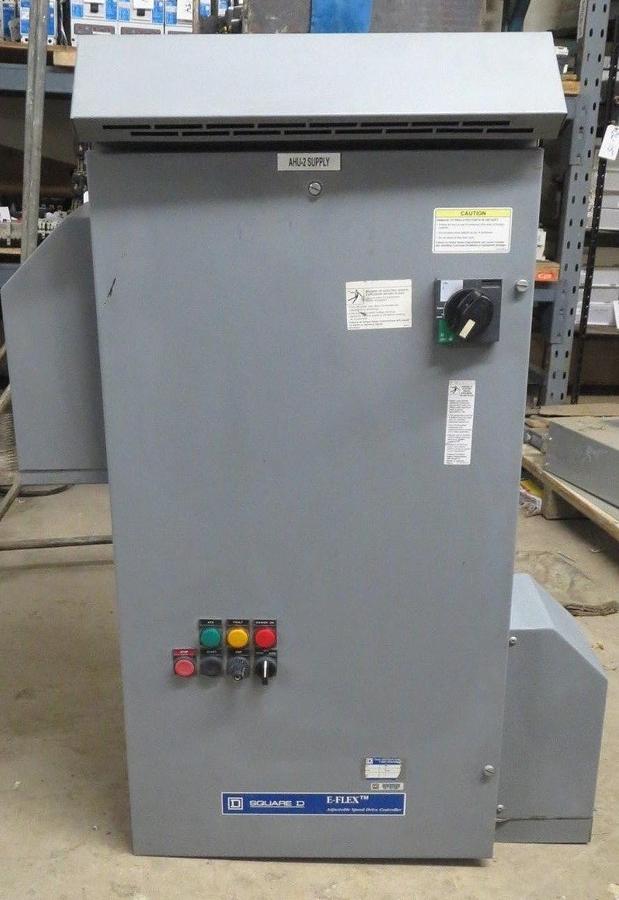 Used SQUARE D E-FLEX ALTIVAR MOTOR CONTROLLER VSD EFDLH4VW 460V 3-PHASE 5 HP NEMA 3R