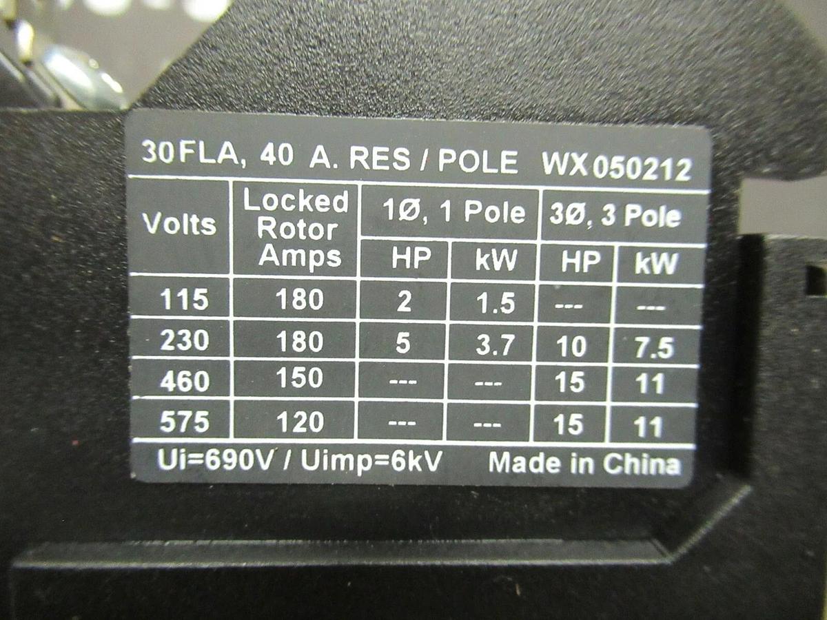 Used EATON CONTACTOR C25DND330 SER. D1 30 AMP 600 VAC 3 POLE COIL: 120 VAC 15 HP