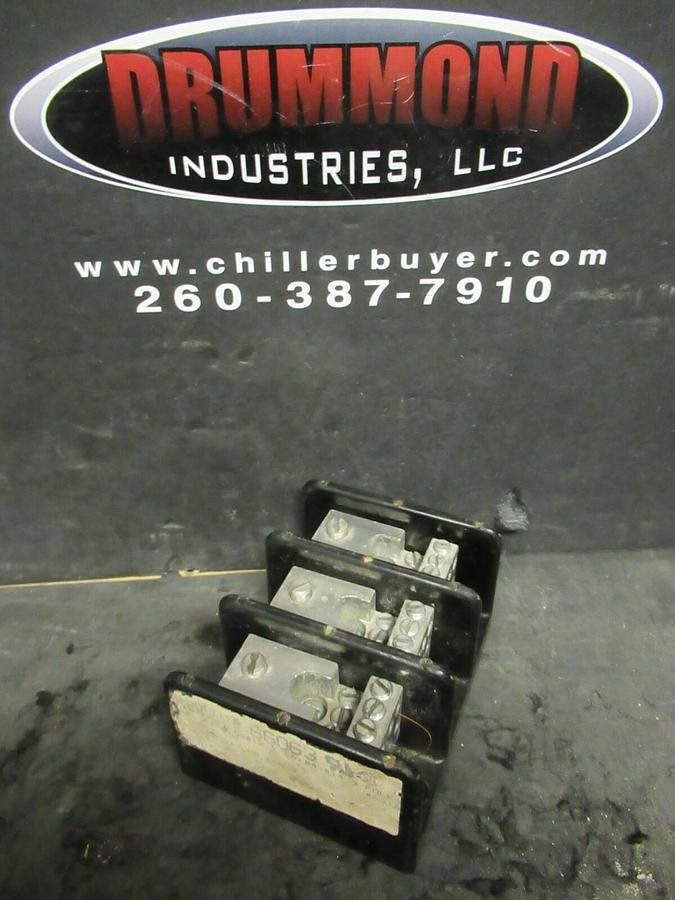 Used GOULD SHAWMUT 66063 POWER DISTRIBUTION LUG SET 600 V 3 POLE 2/0 - #12 X #4 - #14