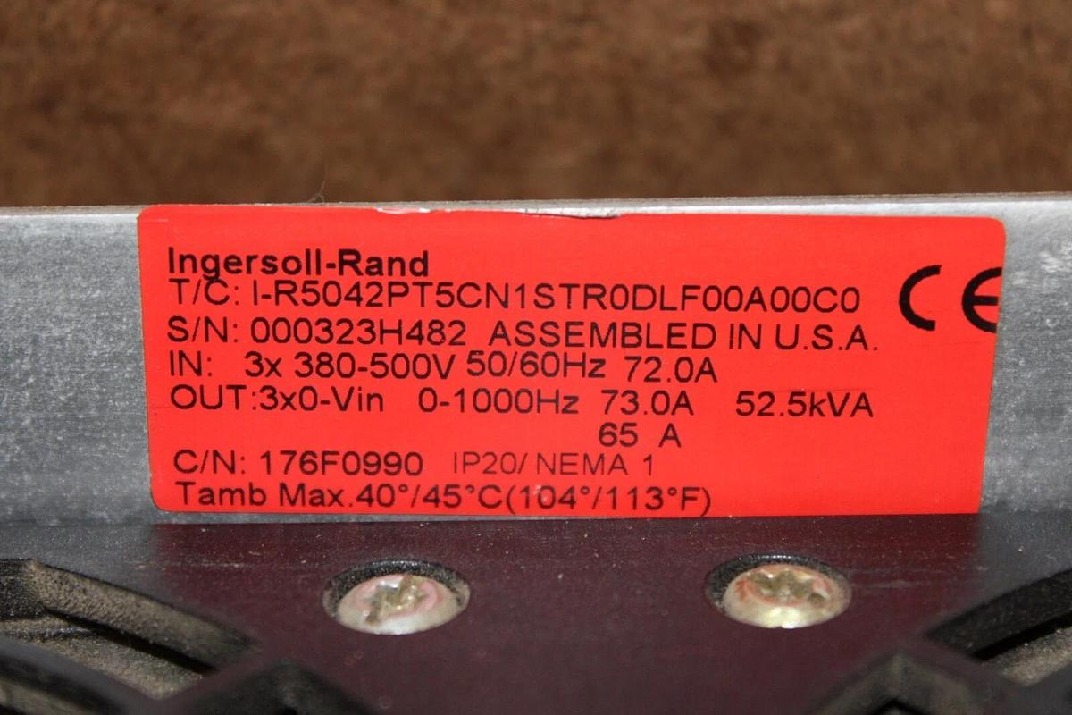 Used INGERSOLL RAND I-R 5000 VFD 480 VOLT 60 AMP 3-PHASE NEMA TYPE 1 I-R5042
