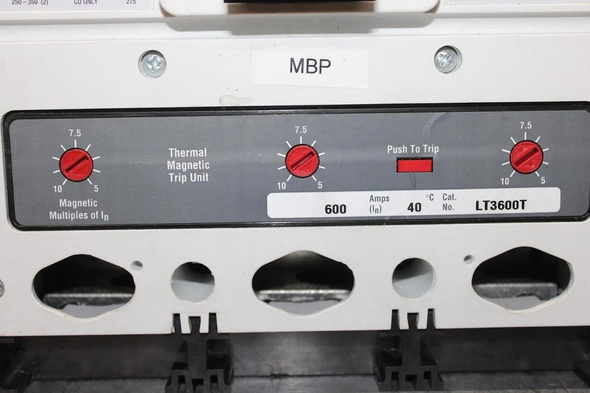 Used CUTLER-HAMMER CIRCUIT BREAKER LD3600F 600 AMP 3-POLE 600 VAC *WARRANTY*