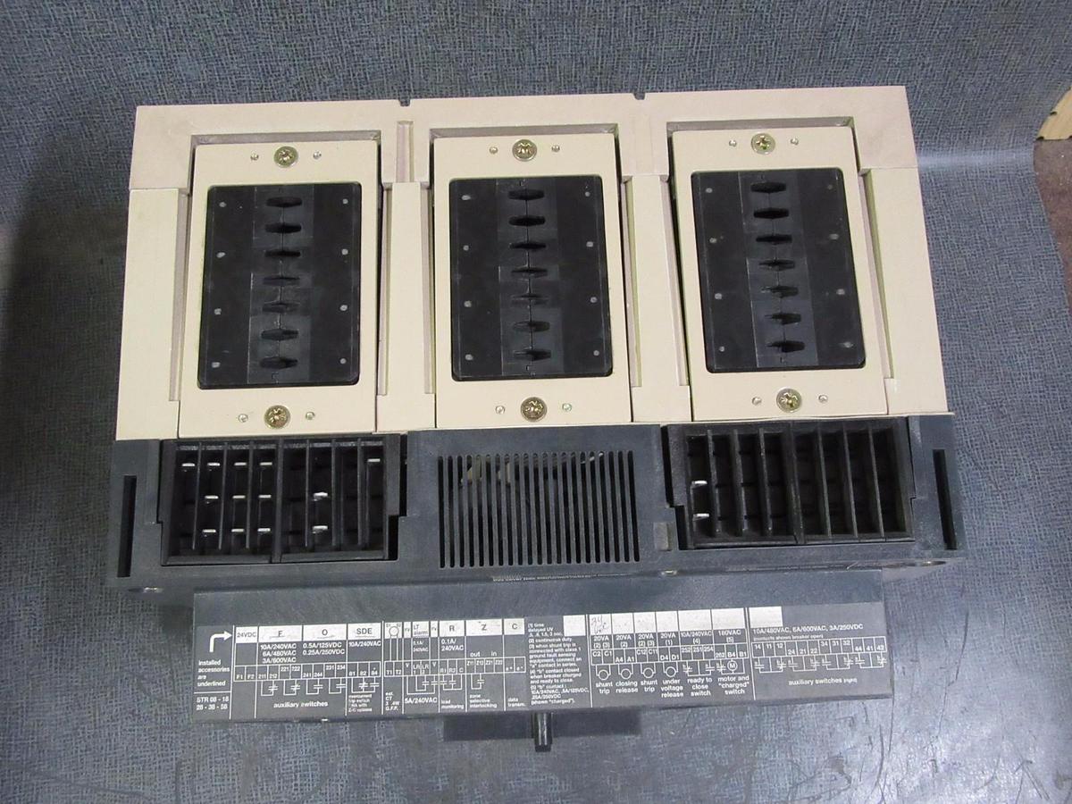 Used 800 AMP SQUARE D MP08H1 MASTERPACT BREAKER 800A 3P 600V  STR58U W/ LSI MP08HI