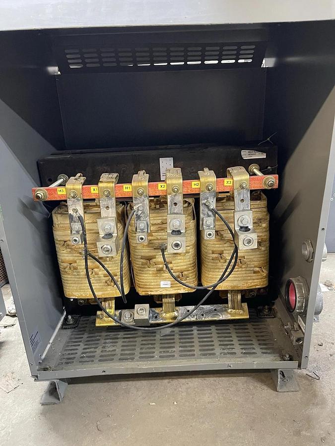 Used 112.5 KVA JEFFERSON TRANSFORMER 423-9254-000 480V HIGH 208/120V LOW NEMA 3R