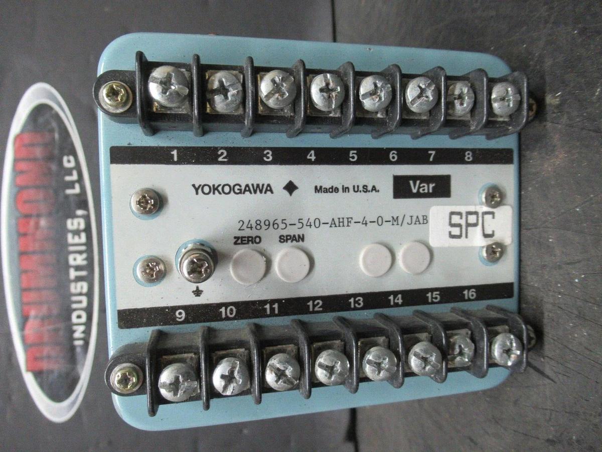 Used YOKOGAWA JUXTA VAR TRANSDUCER 248965-540-AHF-4-0-M/JAB 120V 5A 3-PHASE 4-WIRE