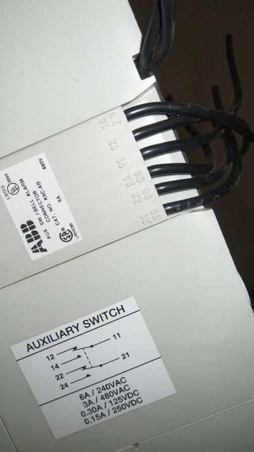 Used ABB D/C BREAKER SACE S6 600 AMP, 600 VAC 500 VDC W/ 600 AMP TRIP, 2 POLE