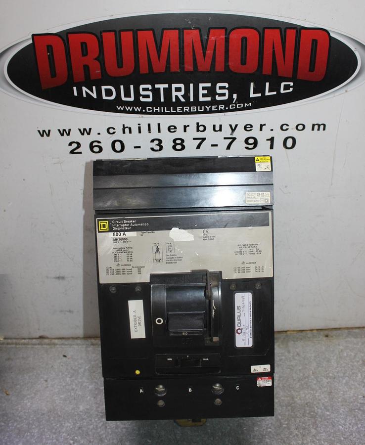 Used SQUARE D POWERPACT I-LINE CIRCUIT BREAKER MGA36500 500 AMP 600 VAC 3-POLE