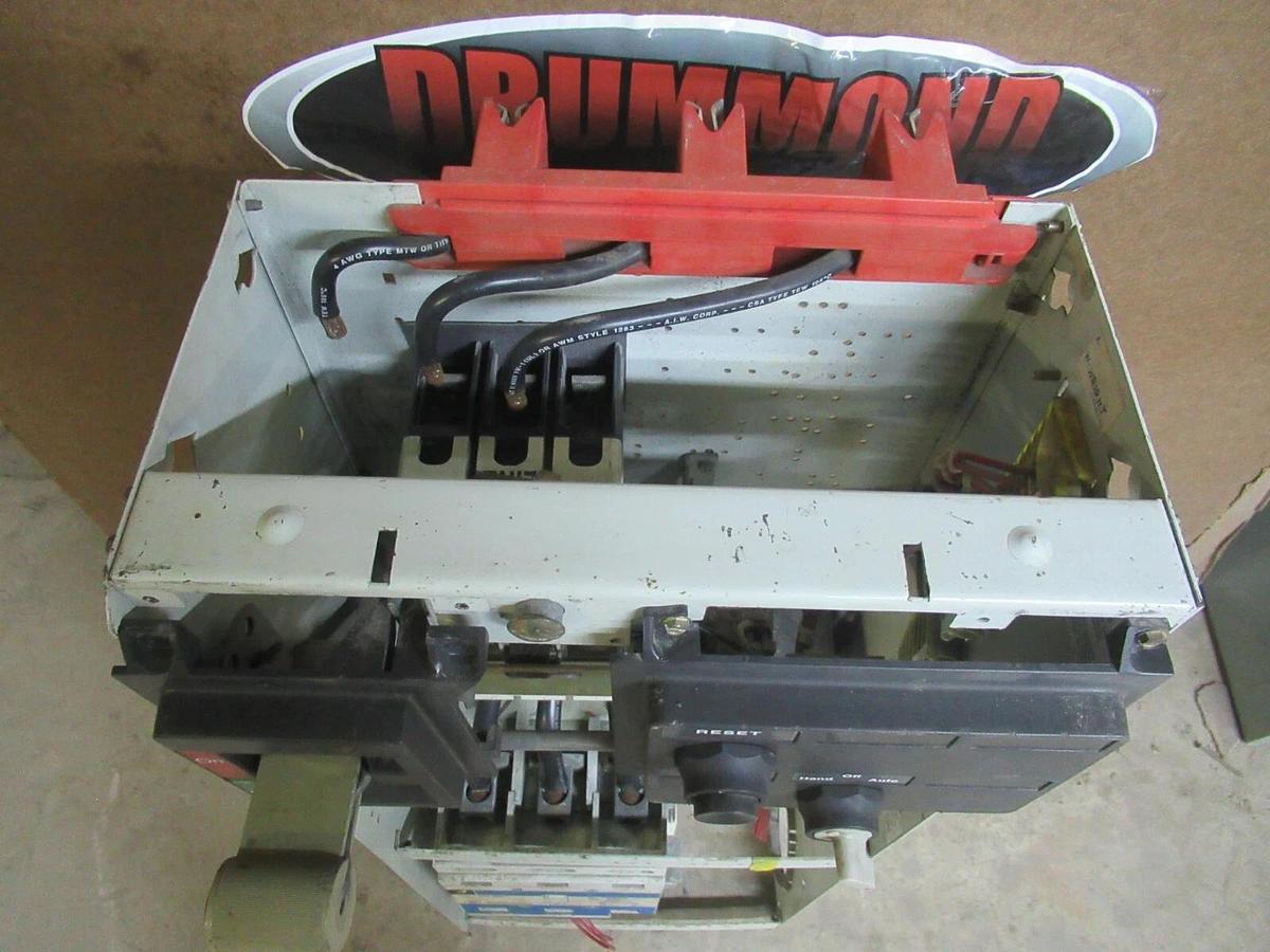 Used CUTLER HAMMER MOTOR STARTER CONTROL 35" W/ W200M5CFC NEMA SIZE 5 250 AMP 600 VAC