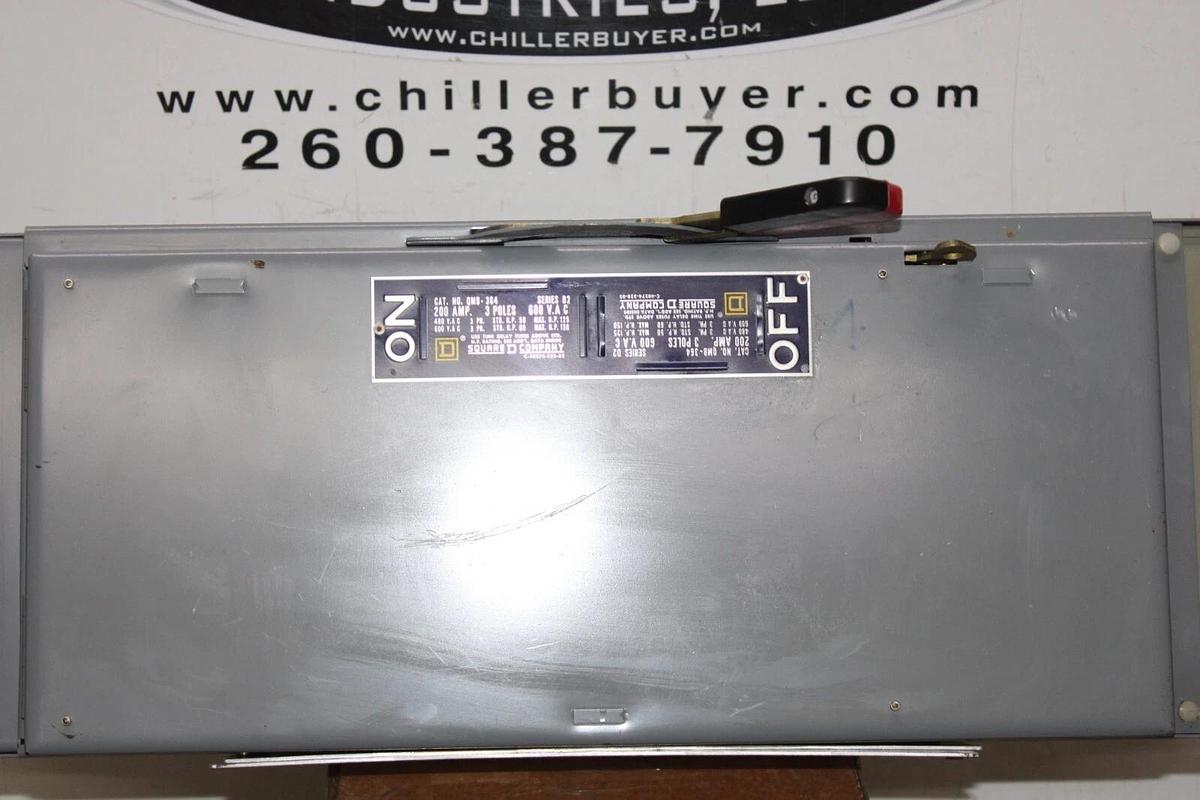 Used SQUARE D QMB DISCONNECT SWITCH QMB-364 200 AMP 600 VAC 150 HP 3-PHASE