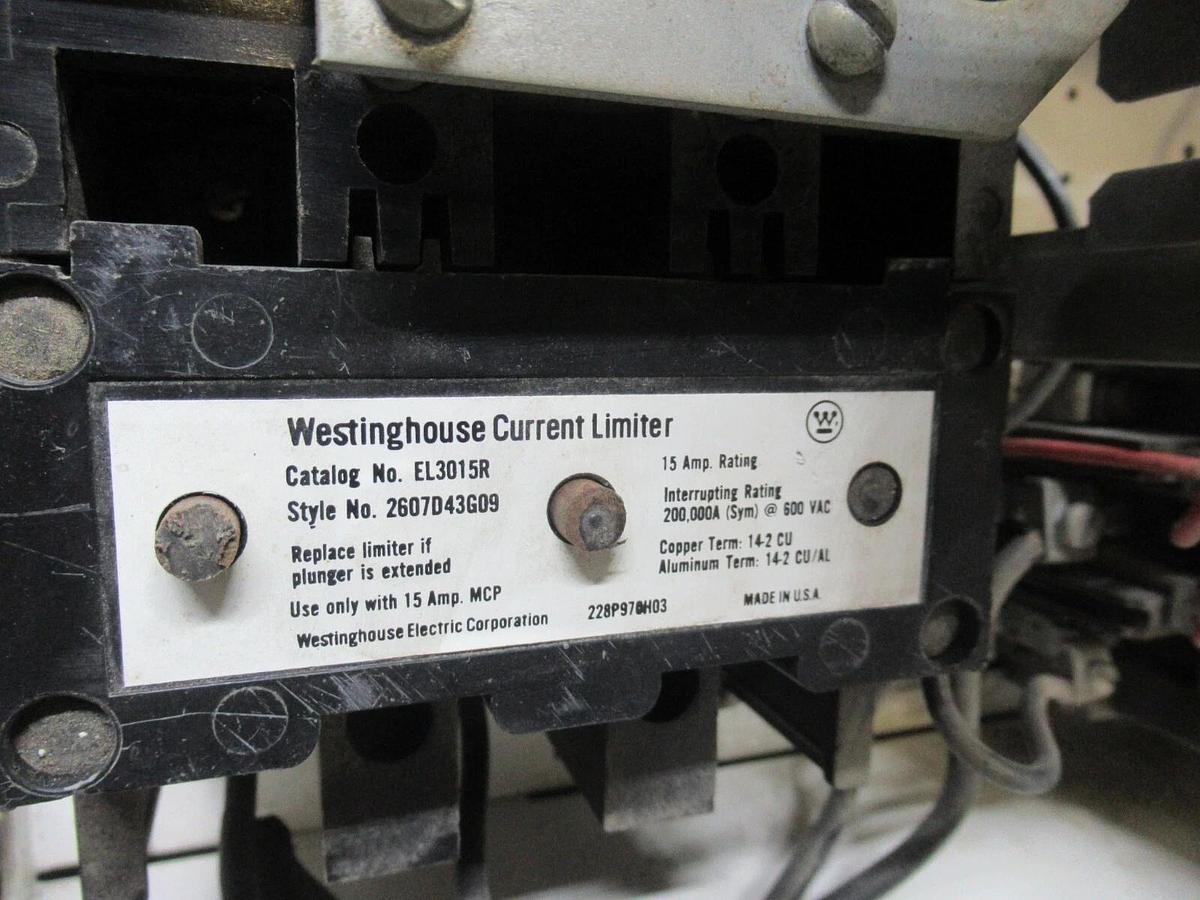 Used CUTLER HAMMER MOTOR STARTER CONTROL 12" W/ A10CN0 NEMA SIZE 1 15 AMP 600 VAC