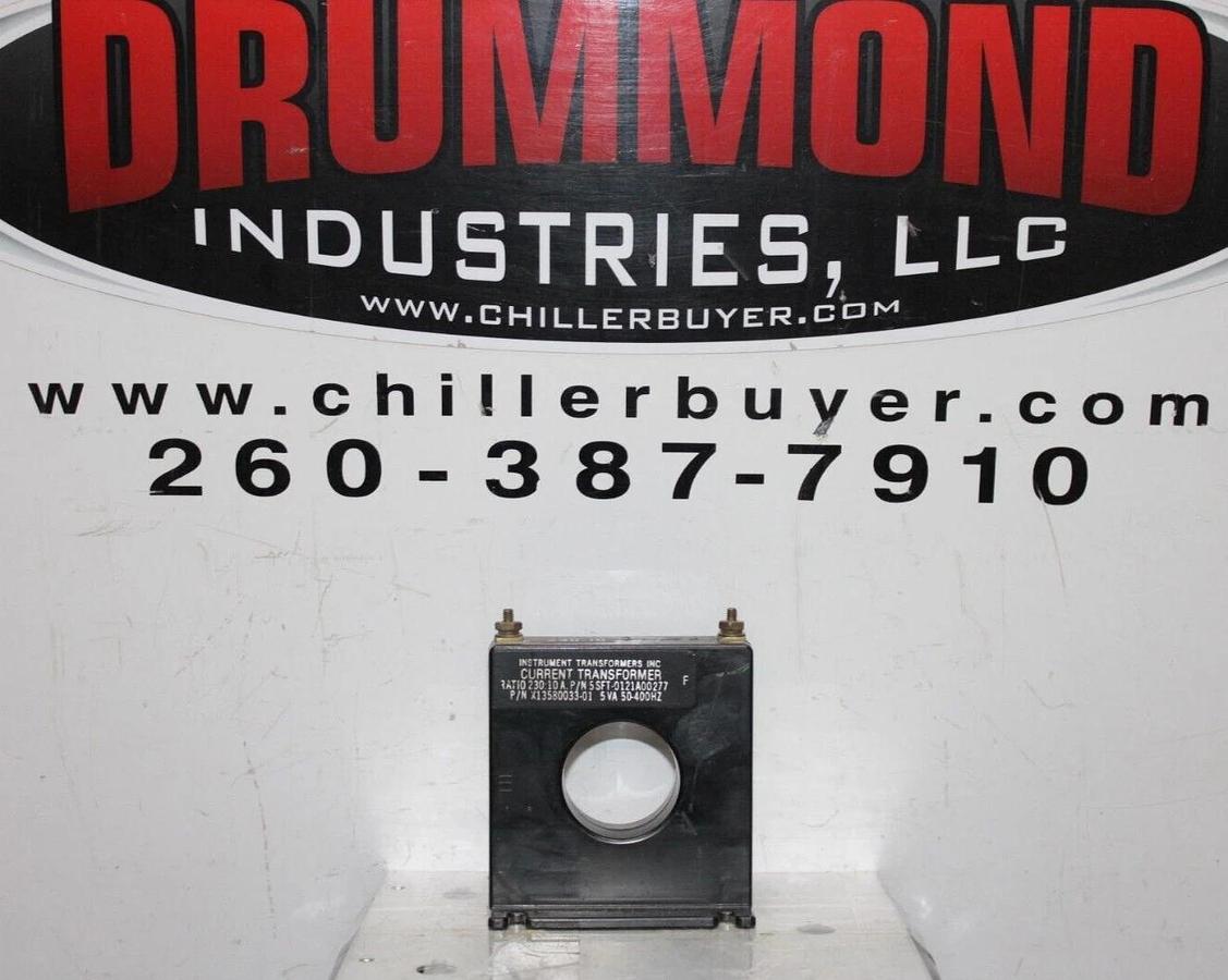 Used INSTRUMENT CURRENT TRANSFORMER X13580033-01 5-SFT-0121A00277 230:10 50-400HZ 5VA
