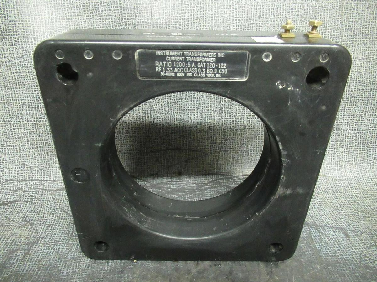 Used INSTRUMENT TRANSFORMER CURRENT TRANSFORMER 120-122 RATIO: 1200:5 A 50-400 HZ