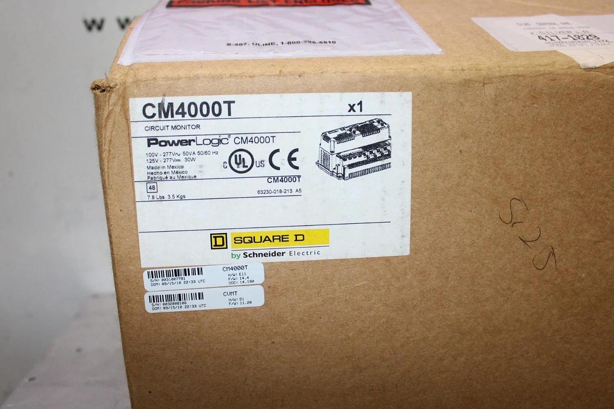 SQUARE D POWERLOGIC CIRCUIT MONITOR CM4000T 277 VAC 50 VA W/ CVMT