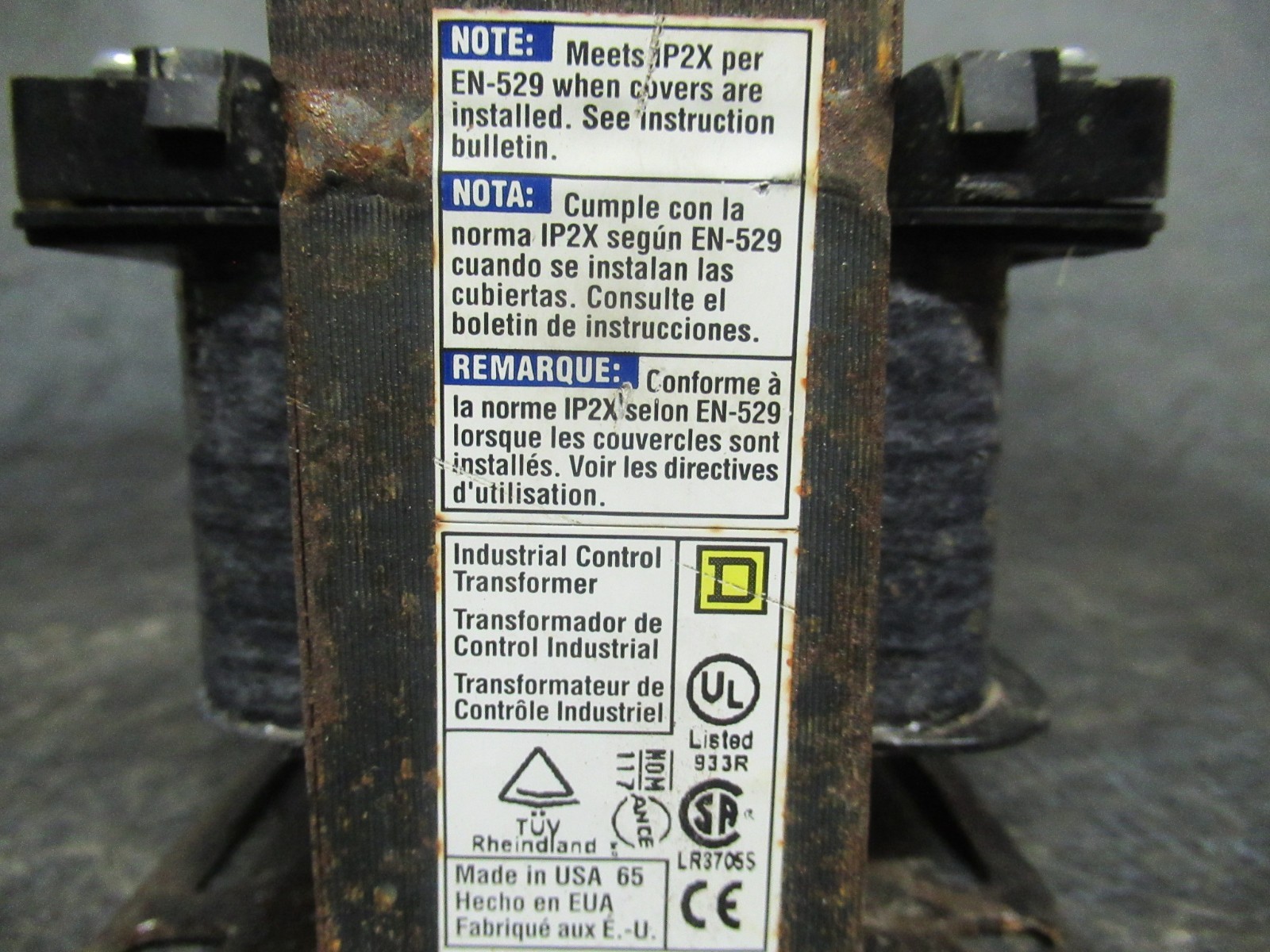 Used SQUARE D TRANSFORMER 9070T150Q24253 150VA 50/60HZ 480/380V **WARRANTY INCLUDED**