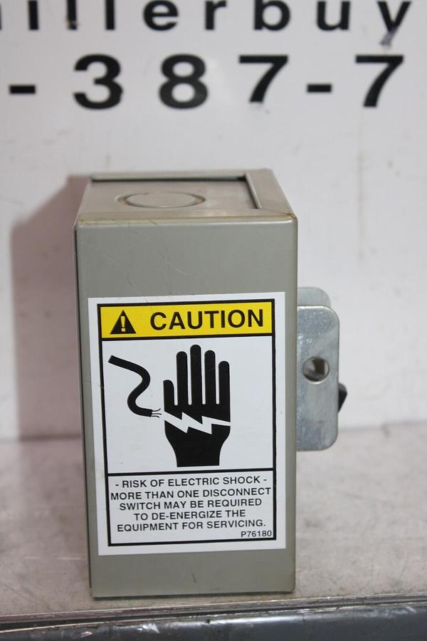 Used LEVITON MANUAL MOTOR STARTER N1302 SINGLE PHASE 30 AMP 600 VAC 15 HP