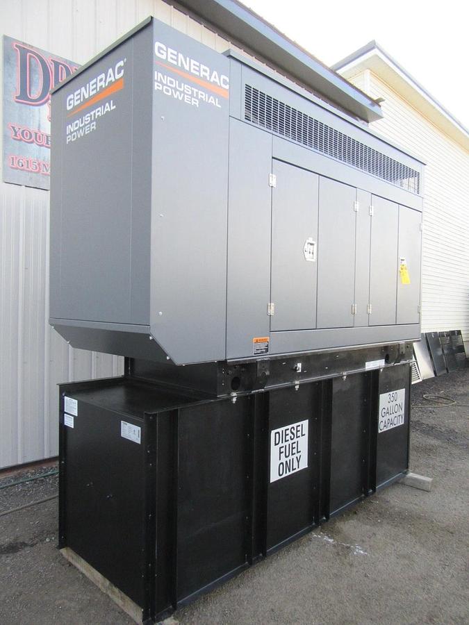 Used 80 KW DIESEL GENERATOR GENERAC 120/240V FPT BRAND NEW SOUND ENCLOSED VIDEO 50 KW