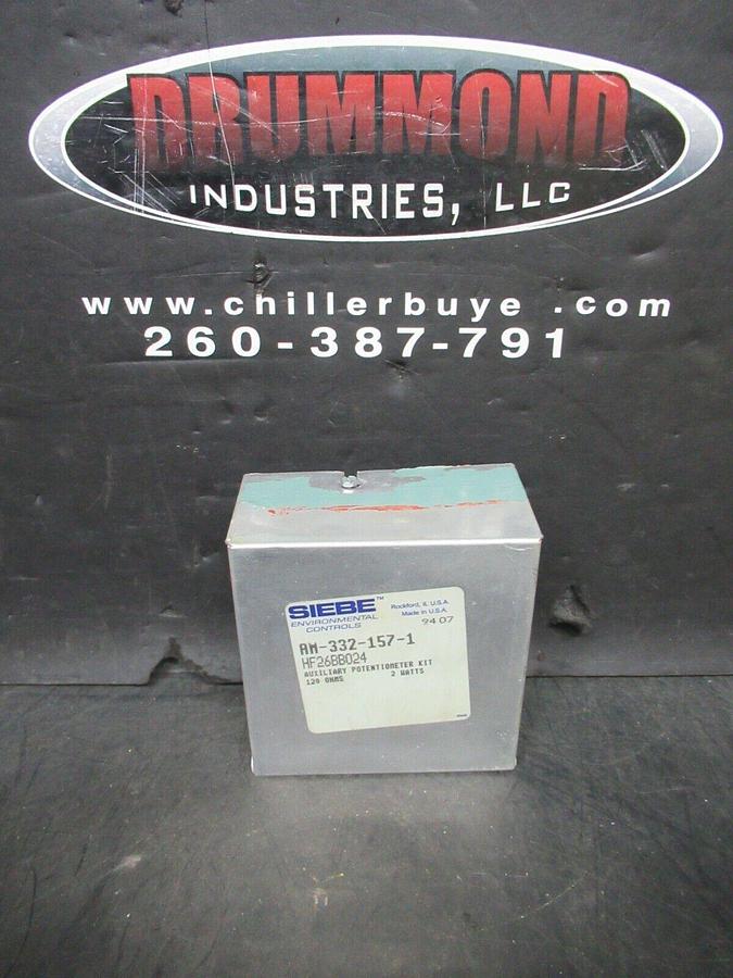 Used SIEBE ENVIROMENTAL CONTROLS AUXILIARY POTENTIOMETER KIT AM-332-157-1 120 OHM 2 W