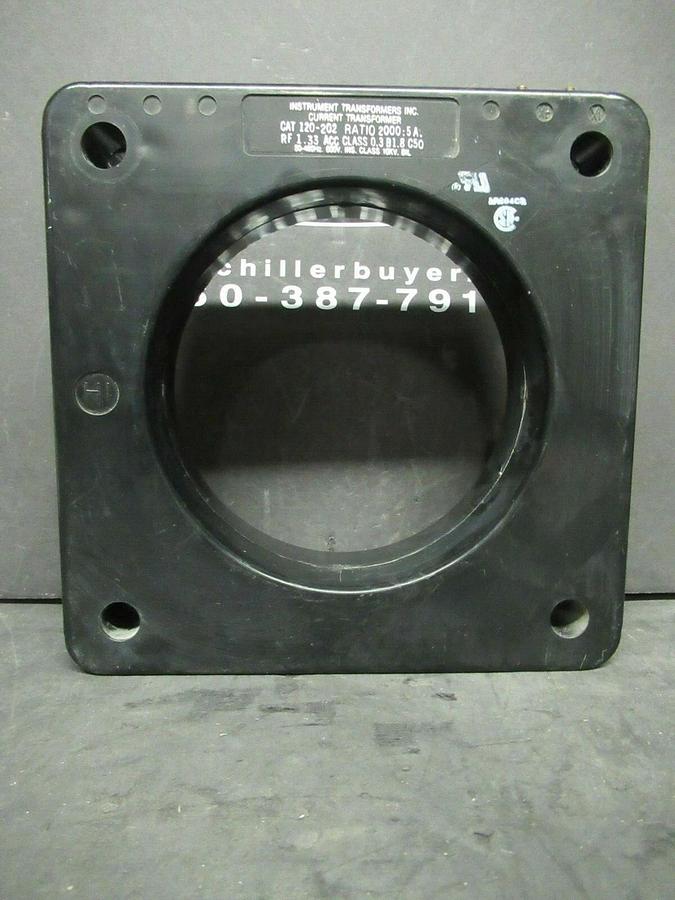 INSTRUMENTS CURRENT TRANSFORMER 120-212 RATIO: 2000:5 A 50-400 HZ 1.33 RF