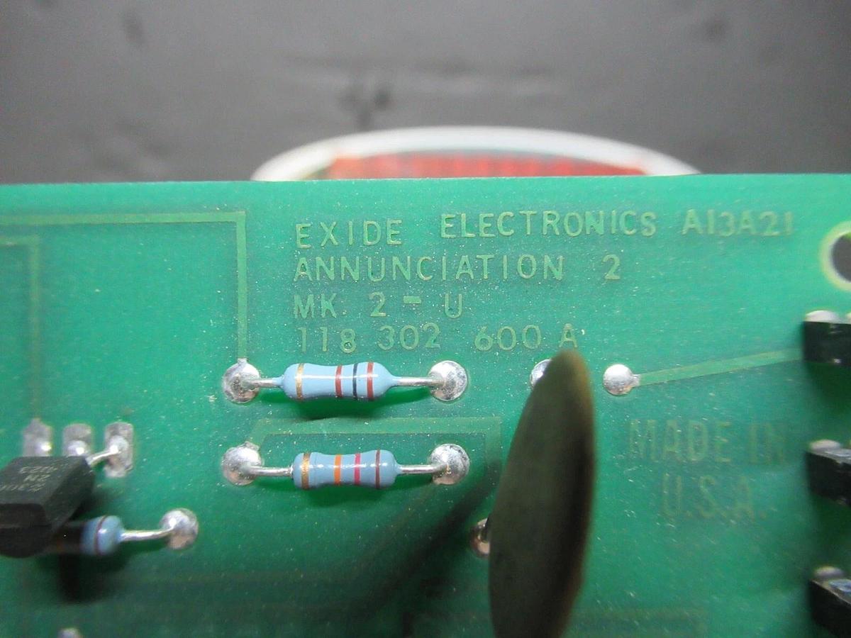 Used EXIDE ANNUNCIATION 2 MK II-U CIRCUIT BOARD 101072381 REV. R3 118302600 REV. A