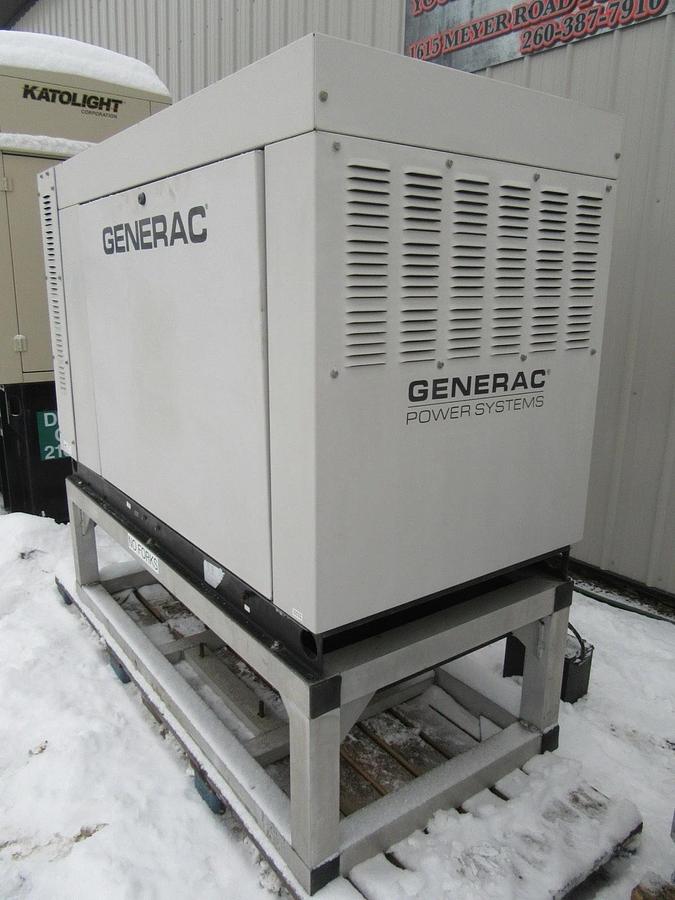 Used 30 KW GENERATOR GENERAC NATURAL GAS LP PROPANE 120/240V 1 PH SG030 399 HRS VIDEO