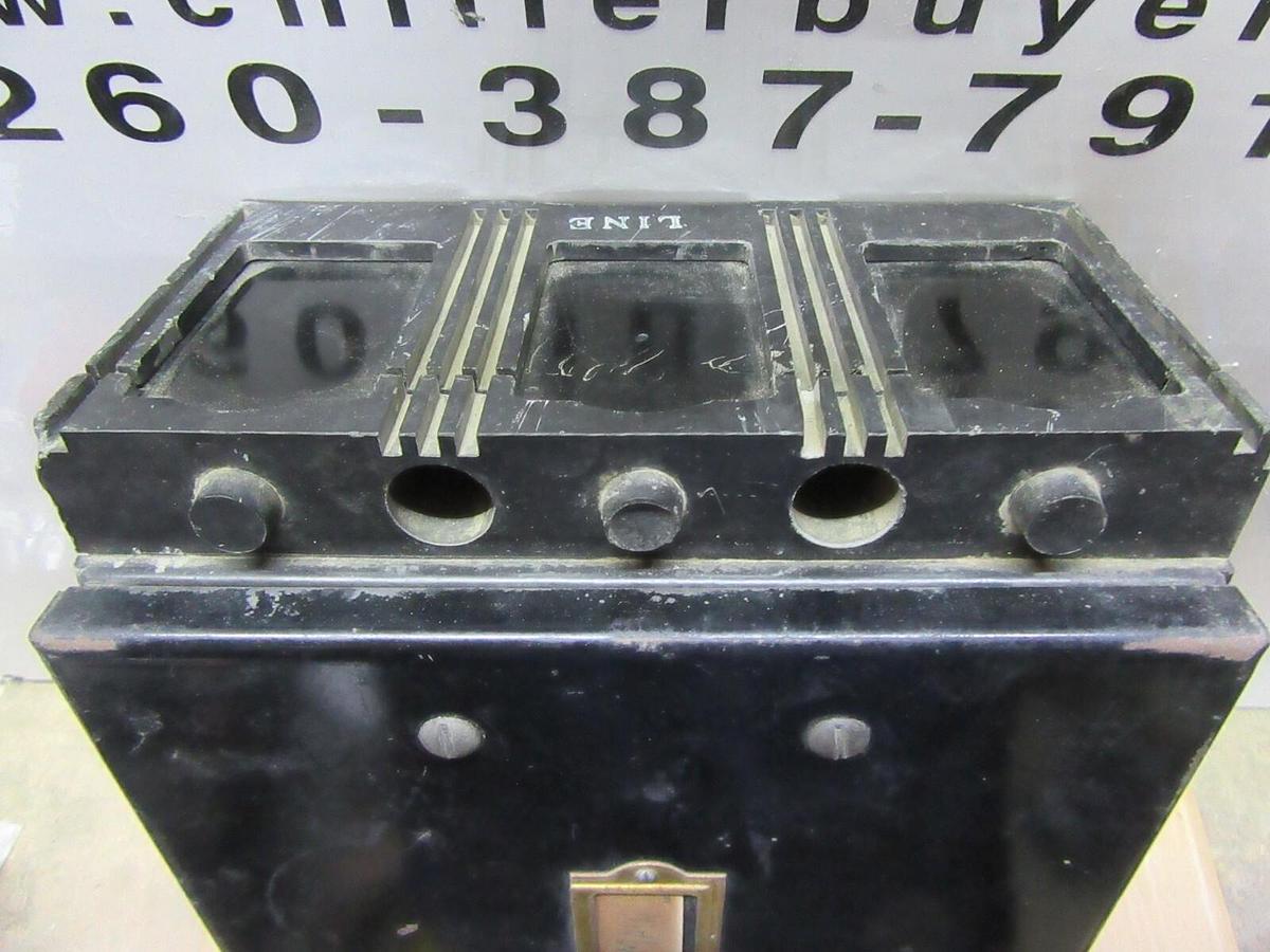 Used SQUARE D CIRCUIT BREAKER MA3800F 800 AMP 3-POLE 600 VAC W/ FACE COVER