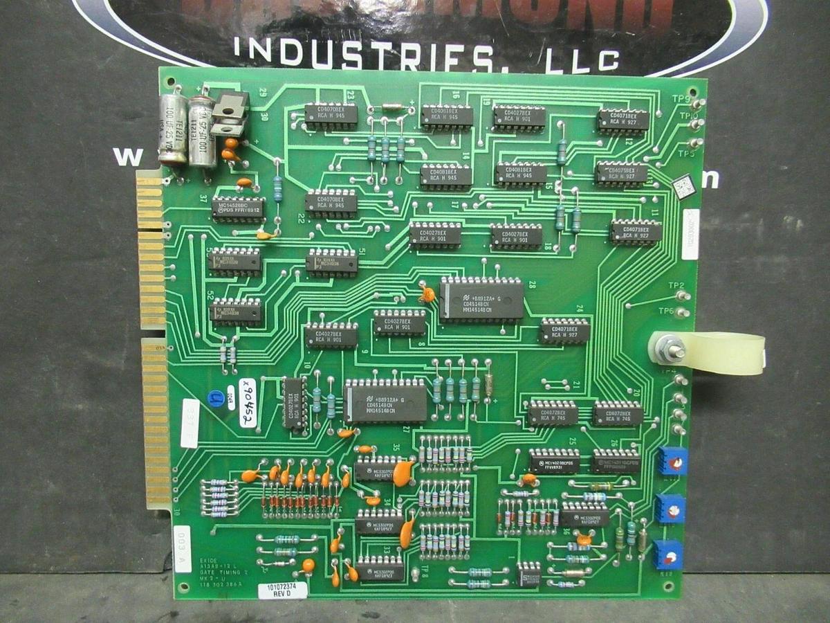 Used EXIDE A13A8-12L GATE TIMING 2 BOARD MODULE 118 302 386 REV A 101072374 REV D MK