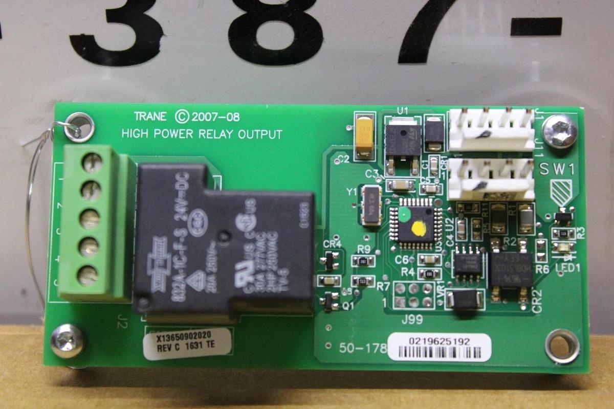 Used TRANE HIGH POWER RELAY OUTPUT CIRCUIT BOARD X13650902020 REV. C *WARRANTY*