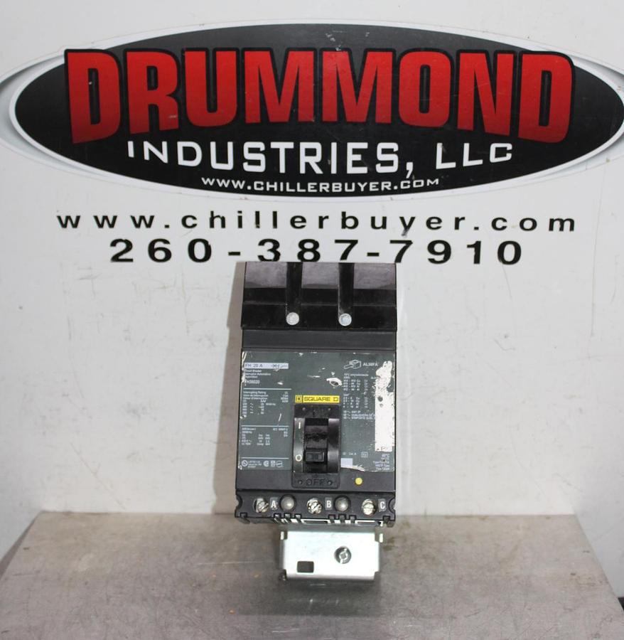 Used SQUARE D I-LINE CIRCUIT BREAKER FH26020AC 20 AMP 600 VOLT 2-POLE AC-POLES