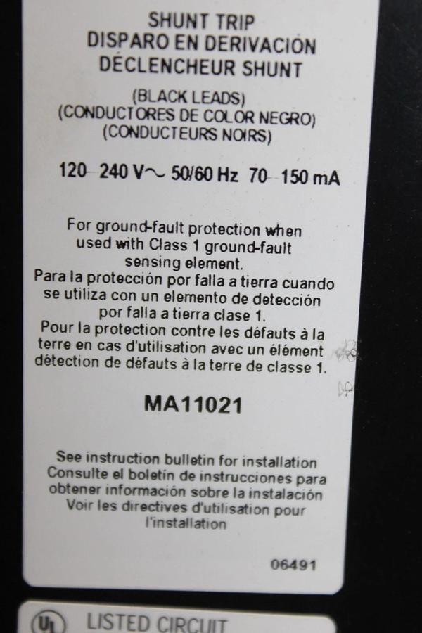 Used SQUARE D CIRCUIT BREAKER MHL366006139 3-POLE 600 VAC 600 AMP *WARRANTY*